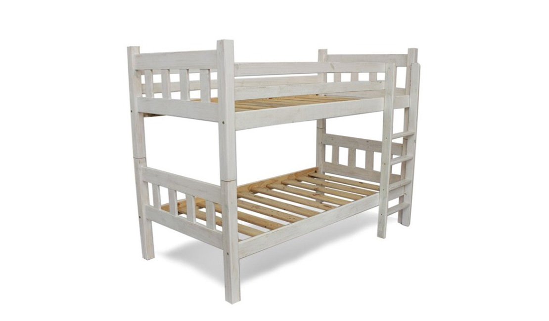 wooden frame bunk bed