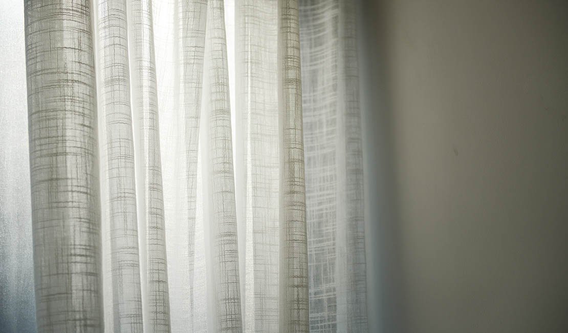 Light and airy linen curtains.