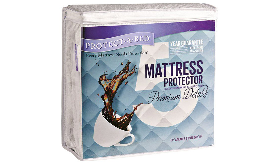 Protect-A-Bed Premium Deluxe mattress protector in its packaging.