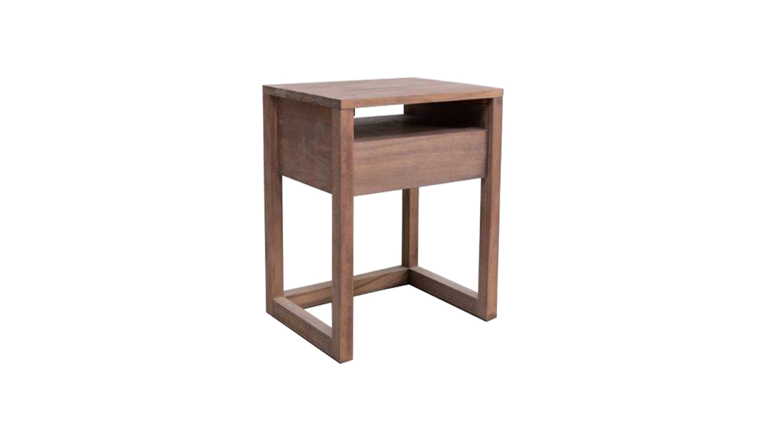The York Pedestal, in teak is a beautiful example of bedside pedestals that come with drawers and shelves.