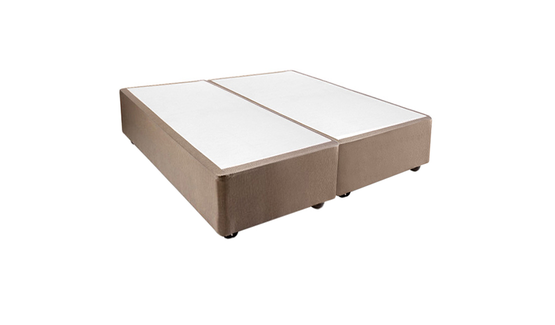 A box shaped bed base. 