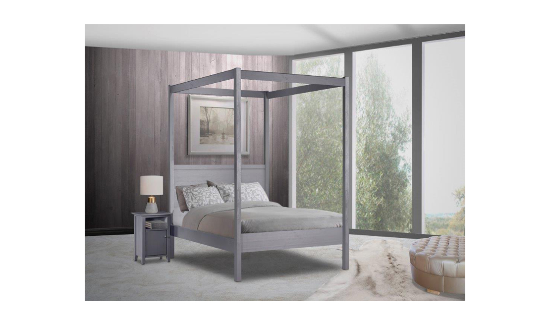 Janine 4 Poster Bed (Graphite)